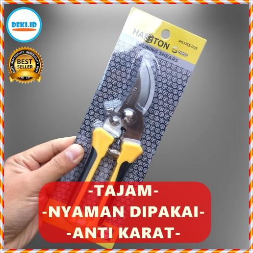Gunting Dahan Hasston Prohex 1353-005 Ranting Bunga Tanaman Pohon Stainless Steel Bonsai Teflon