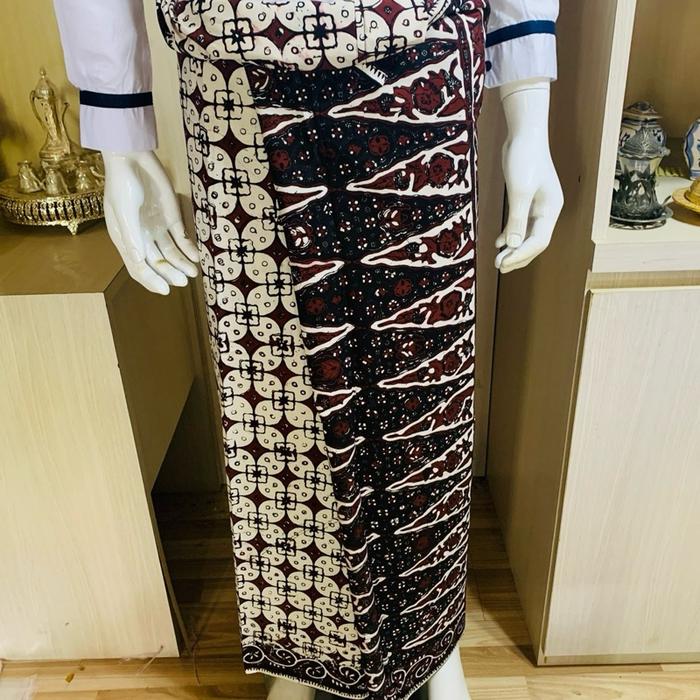 Sarung Batik Lar Gurda premium 2 Muslim Motif Dewasa Santri Pria Hitam Katun Putih Wanita Songket