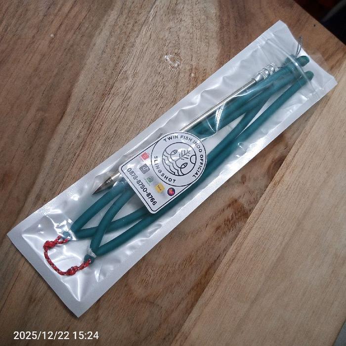 Karet elastis 2050 green ice double PREMIUM untuk ikan - dengan paser