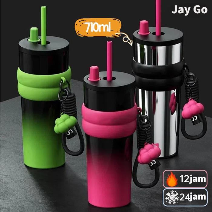 JAYGO COD Tumbler Stainless316 710ml Free Sedotan Gantungan/Vakum Tumbler/Botol Minum / Vacuum Tumbl
