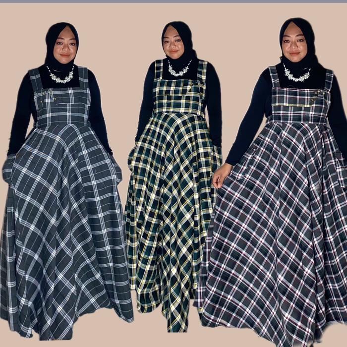 Overal tartan kotak by fitria style