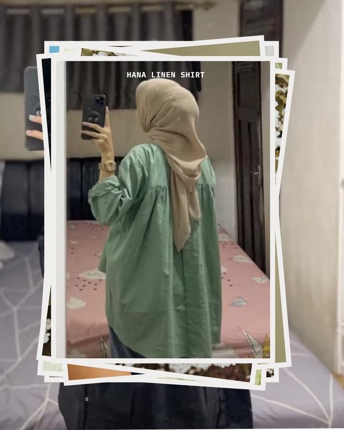 TERANYAR- HANA LINEN SHIRT - KEMEJA WANITA OVERSIZE LINEN KAHATEX