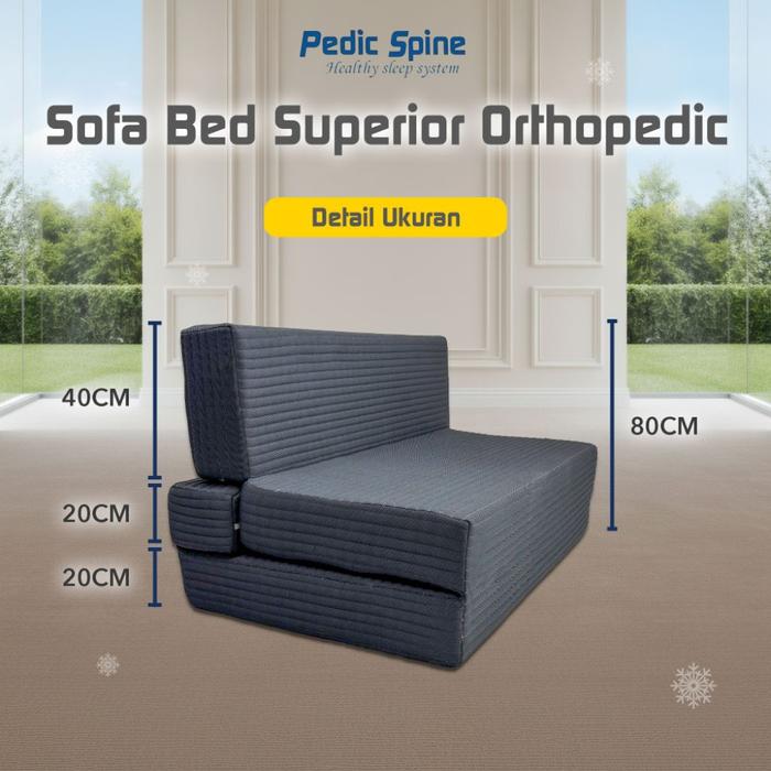 NEW PRODUK Pedic Spine Sofa Bed Orthopedic Premium 20cm Multifungsi | Sofa Bed Lipat Kesehatan Tulan