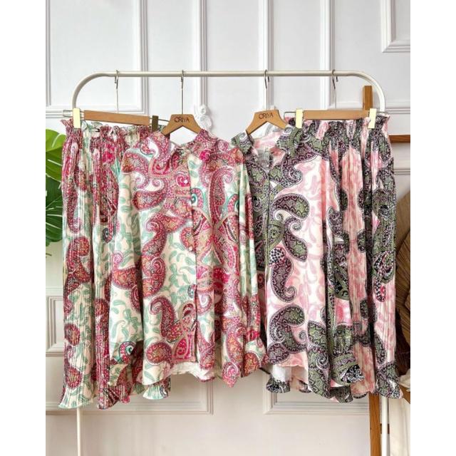 Petra One Set Plisket BKK Batik 2 Warna