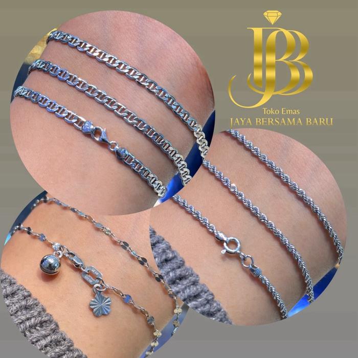 Gelang rantai putih 1gram 375%