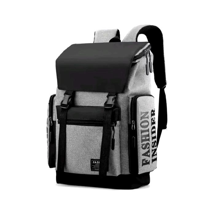 Tas Multifungsi Ransel Sekolah SD SMP SMA/SMK Kuliah Hiking Bagus Pria Backpack Hitam combo selempan
