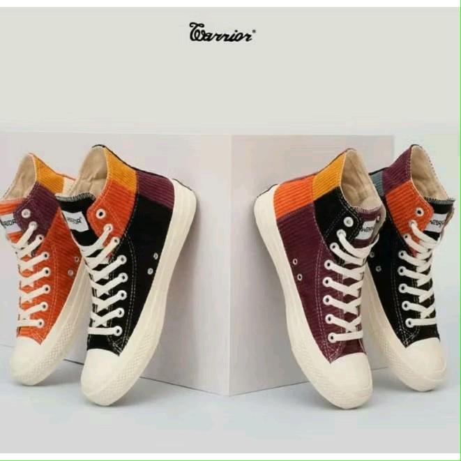 Warrior's Original 100% Sepatu Pria/Wanita Warriors High Casual Shoes Sneakers