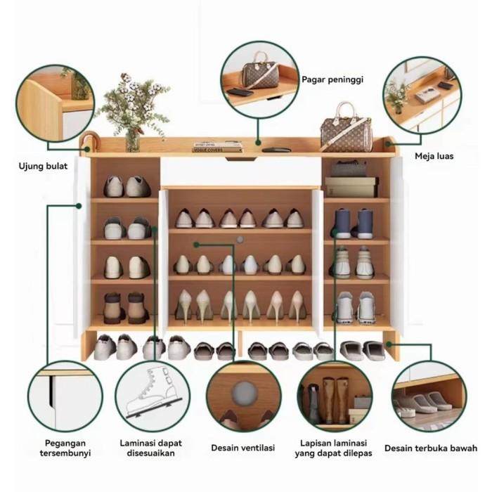 Highline Lemari Sepatu Rak Sepatu Kayu Lemari Sepatu Dengan Pintu Lemari Rak Sepatu Rak Minimalisa