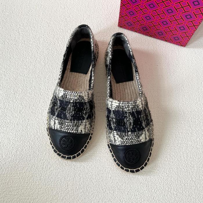 Tory Burch Tweed Espadrilles Size 6 US Women NEW No Defect Flat Shoes Sepatu Fashion Wanita Sepatu F