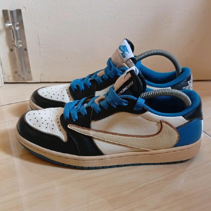 sepatu second original nike aj 1 low travis scott x fragment size 41