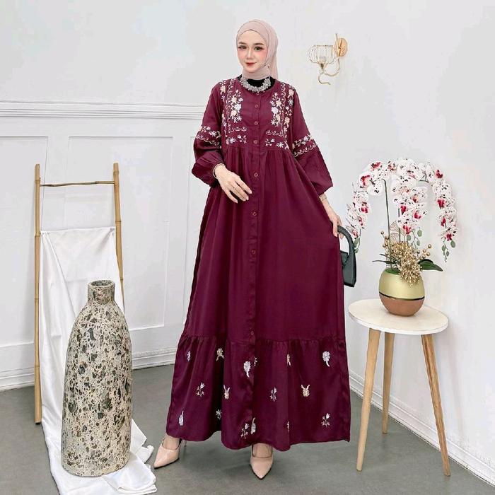GAMIS FARASYA - FARASYA GAMIS TWILL - GAMIS TWILL BORDIR PREMIUM - FARASYA GAMIS TWILL BORDIR MUSLIM
