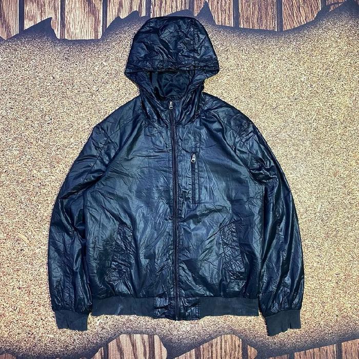 jaket outdoor hitam pria GIORDANO jaket gunung windbreaker casual pria murah bagus size L