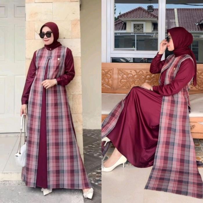 Gamis Dimara Set Iner Outer Dres Iner Outer Dimara Terbaru