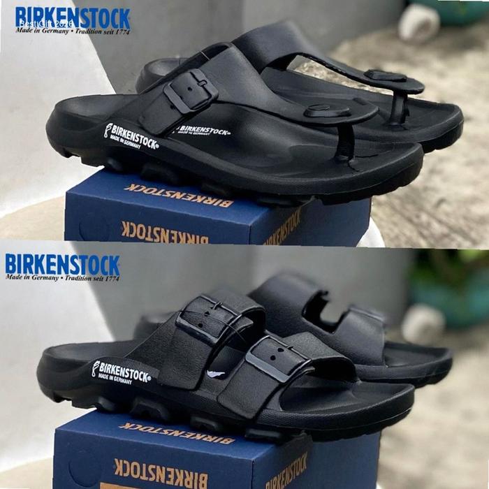 Birkenstock Sandal Karet Jelly Pria Black Slide Casual Original | Kekinian