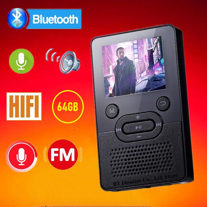 Portable Mp3 Player 16gb Bluetooth Fm Radio Hifi Player With Screen