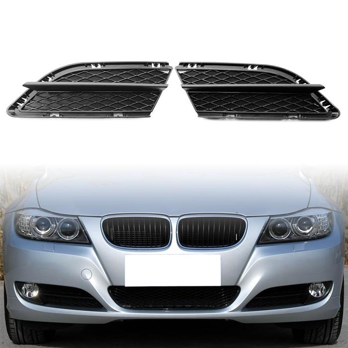 Black Auto Front Bumper Lower Grille Trim Insert For BMW E90 E91