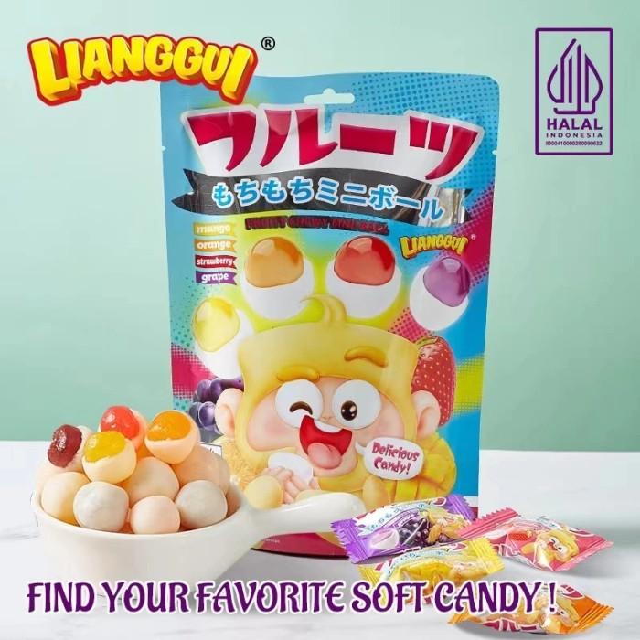 Lianggui Permen Lunak Soft Candy Rasa Buah | Permen Viral Mix Rasa Fruity Chewy Mini Ball