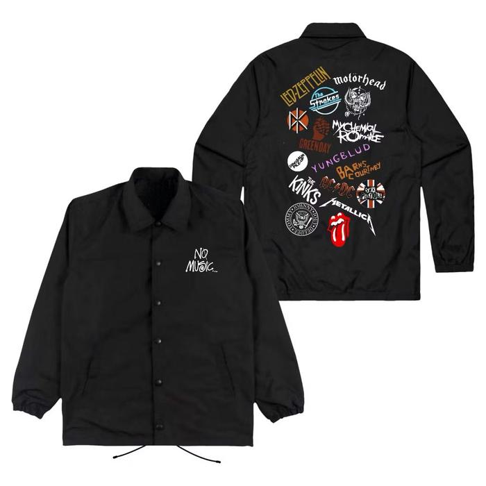 GTXS.ID - Jacket Coach No Music Jacket Unisex warna Hitam