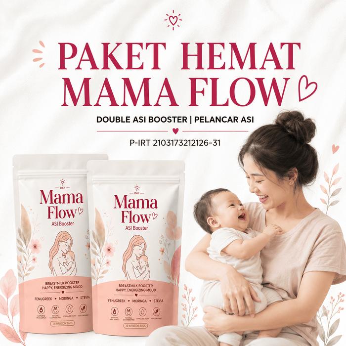 PAKET HEMAT MAMA FLOW Day-ASI BOOSTER - Tisane Herbal Pelancar Pendukung Peningkat Produksi ASI-Pela