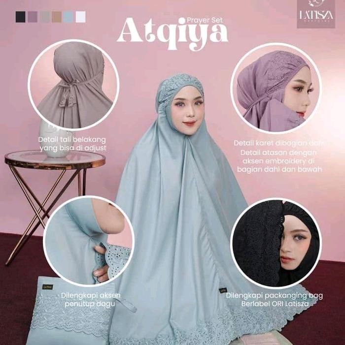 MUKENA RENDA LATISZA BY ALINE BAHAN COTTON PARIS PREMIUN Dengan Detail Tali Belakang Adjustable & Ak