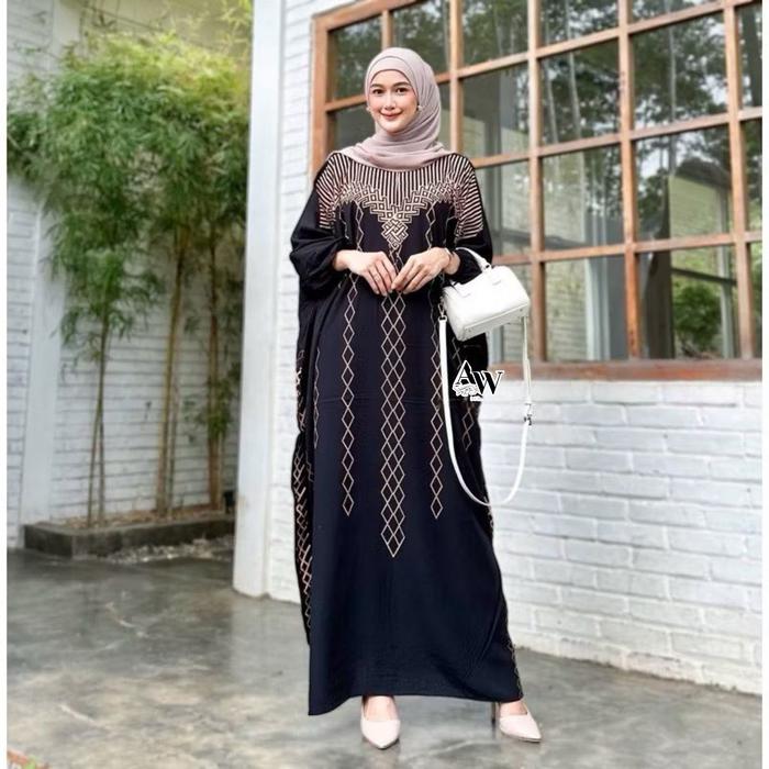 Inayah Kaftan Ethnik by Sekata Batik Kaftan Rayon Premium Jumbo ld 170 Gamis Kaftan Lebaran