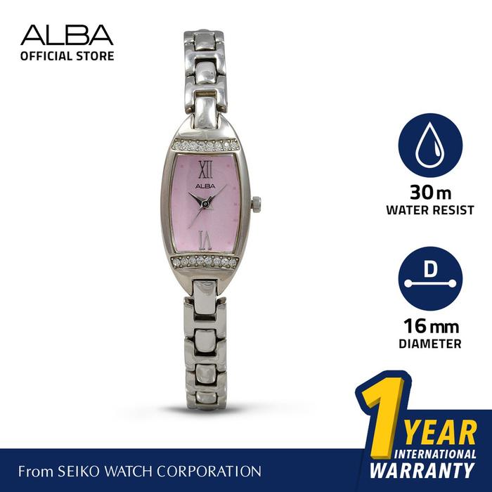 Jam Tangan Stainless Rantai Kecil Wanita Silver Alba AC3Q81 Quartz Analog AC3Q81X1 Original