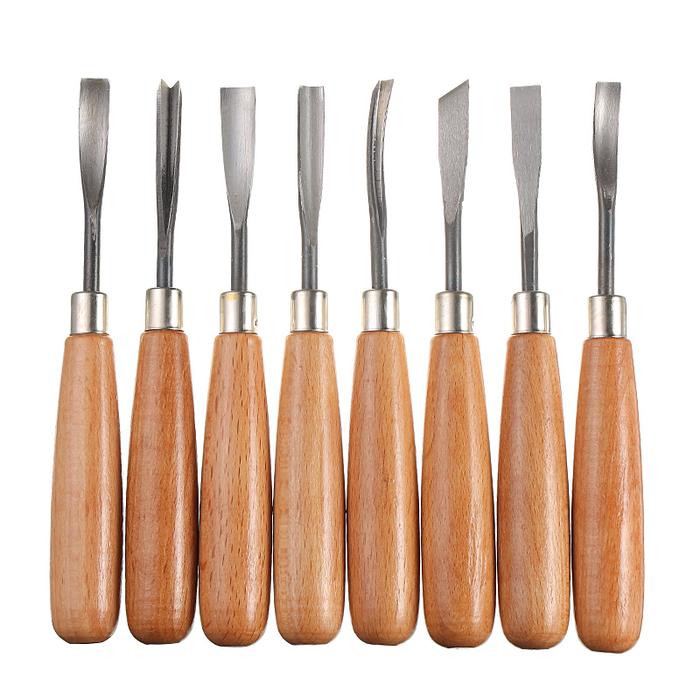 8 Buah Alat Ukir Kayu Set Pemotong Kayu Pahat Set Pelatuk DIY Alat
