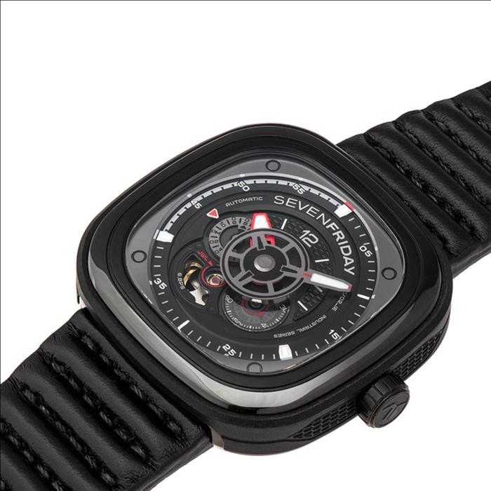 Sevenfriday P3C/06 Official Jam Tangan Pria Hitam Racer Iii P-Series