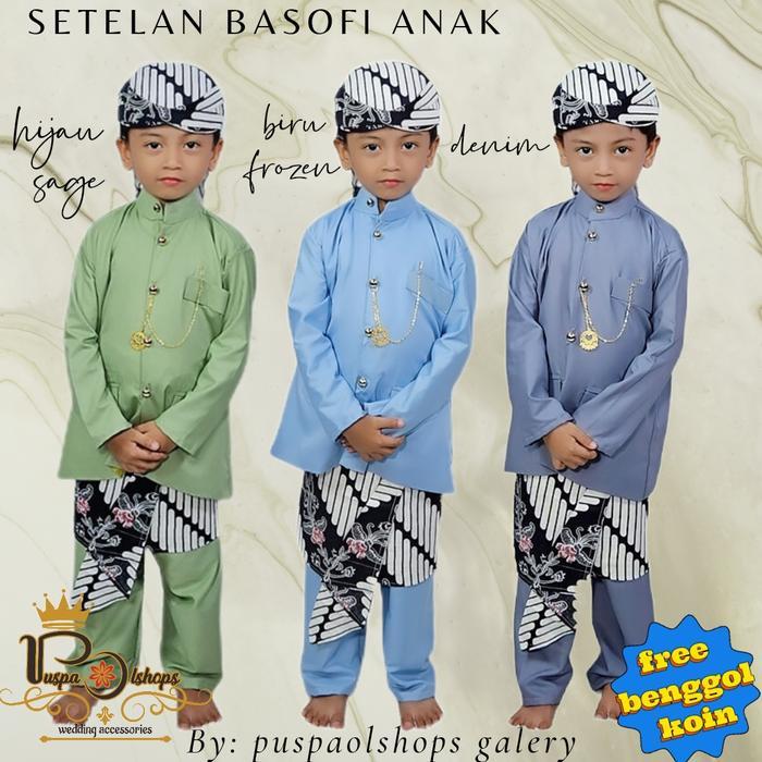 Ready Gan Basofi Anak Laki-Laki Baju Adat Jawa Paud,Tk,Sd,Smp Toyobo Ready Gan