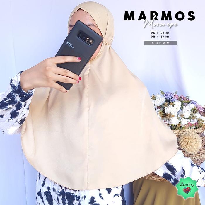 jilbab instan bergo tali jumbo bahan moscrepe tebal
