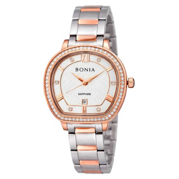 BONIA B10129-2557SN Jam Tangan Wanita Original Rosegold Stainless Steel Analog Elegant