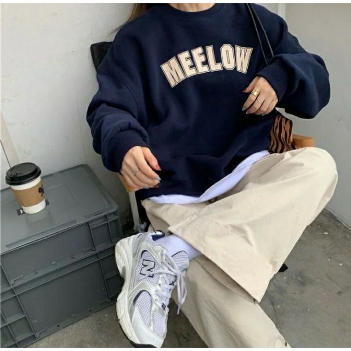 (S - 6XL) Sweater Pria Wanita Big Size SAD GIRL MEELOW MELLOW Korean Ulzzang Style S M L XL XXL XXXL