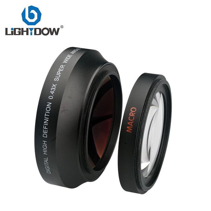 Lightdow 0.43x 67mm 72 mm HD Super Wide Angle Additional Lens with Macro Portion Affiliated Lens for