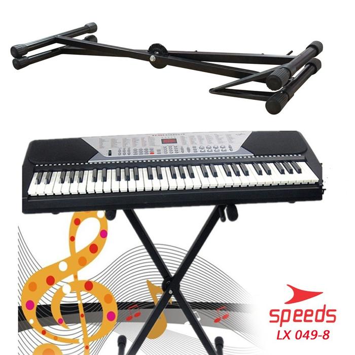 SPEEDS Alat Musik Stand Keyboard Double Model Silang Semua Piano Anak Anak Lipat Portable Praktis 04