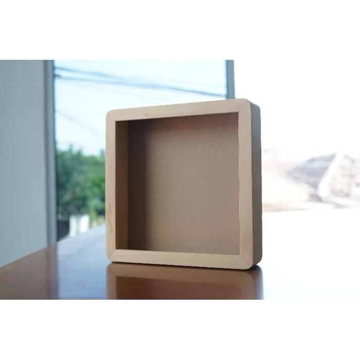 TERLARIS 3D Frame / Bingkai Kayu Acrylic Ukuran A4 8R 6R Persergi READY