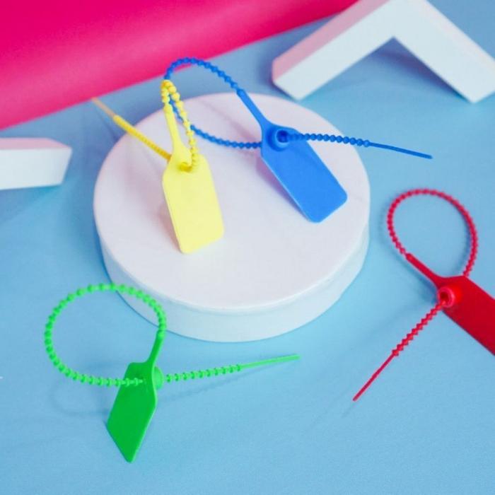 50Pcs Plastik Segel 25 Cm Tali Seal Apar Segel Plastik Kabel Ties Warna Security Seal Plastic Seal