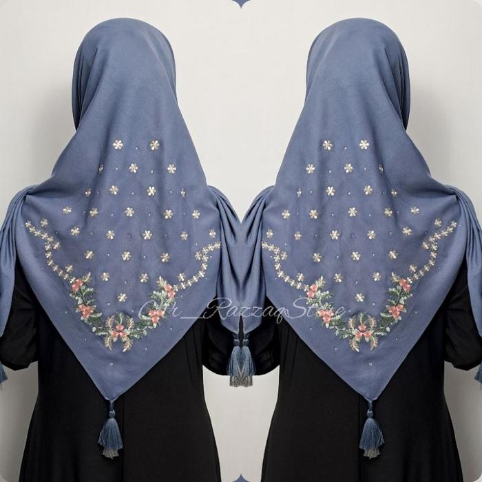 jilbab segi empat bordir cantik,payet,mewah,terbaru,murah,bagus,BINTANG