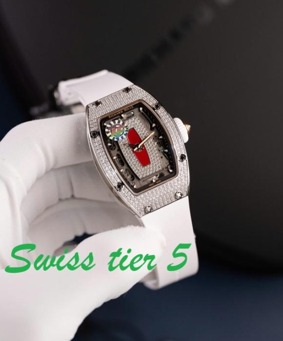 JAM TANGAN WANITA SWISS TIER 5RichardMille RM07-01 Watches Women’s White Automatic Movement ZF Facto