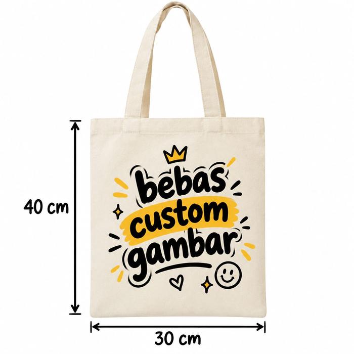 Totebag ECOPRINT MULTIFUNGSI polos Request Design Tas Serut Custom Bahan Blacu Travel Pria Wanita So