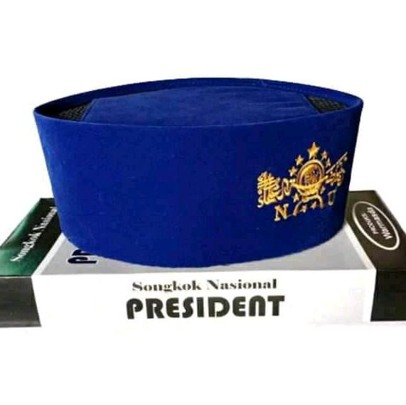 peci songkok warna hitam biru hijau merah AC pojok /non AC degan logo NU