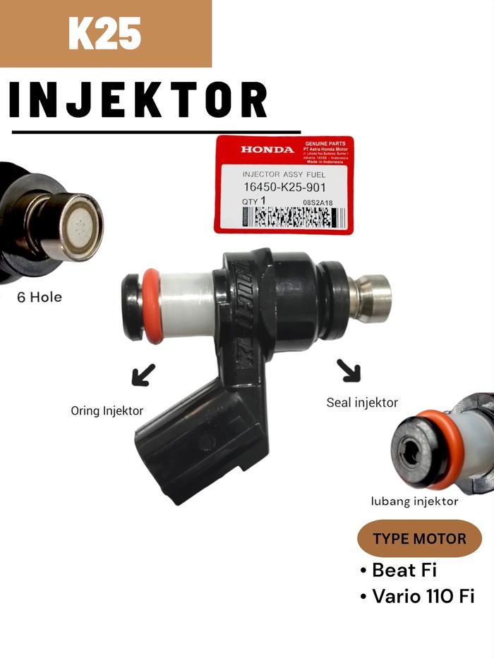 Sale K25 Injektor Injector 6 Hole Lubang Beat Fi F1 Motorcycle Foto Asli