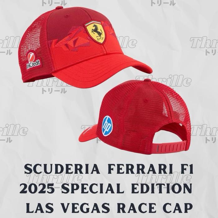 Topi Scuderia Ferrari F1 Puma 2025 Special Edition Las Vegas Race Cap Original