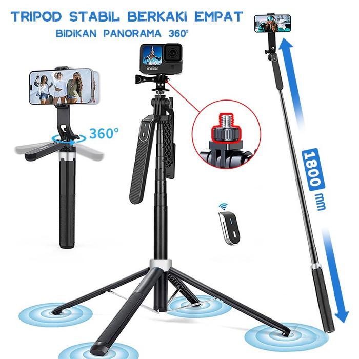 INBEX Tongsis Tripod 3 in 1 Remote Bluetooth 160cm Tripod Tongsis HP
