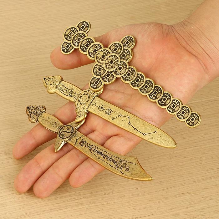 Brass Seven Star Sword Bagua Sword Copper Coin Sword Double Dragon Sword Bagua Knife Craftsmanship S
