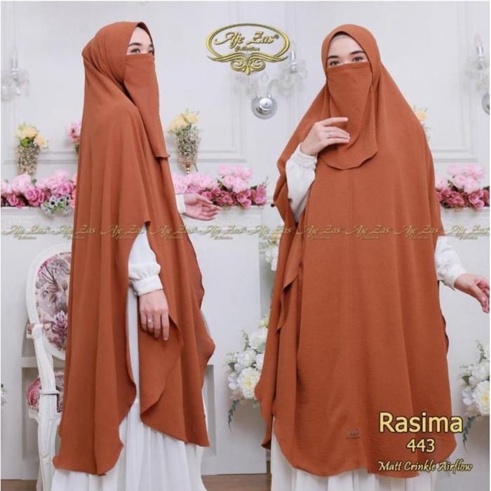 terlaris rasima khimar jumbo cringkel ori aje zas