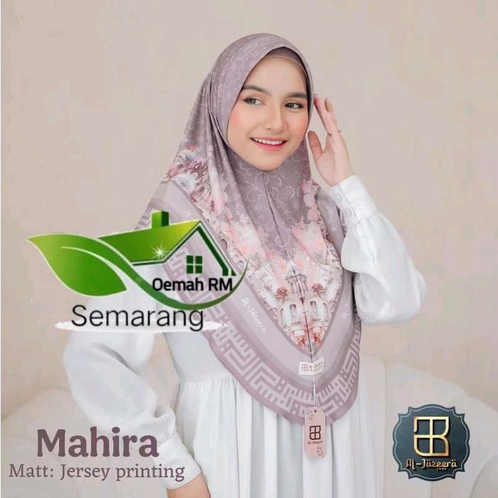 TERBARU Hijab Bergo Motif Jilbab Instan Motif Sublim MAHIRA Jersey Original By Al-Jazeera