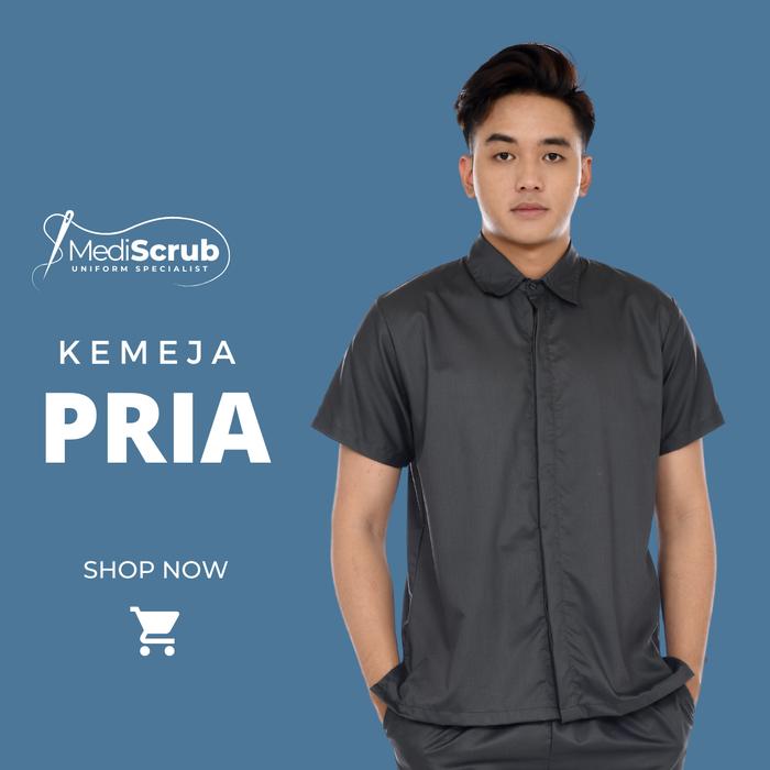 Baju Kemeja Pria Lengan Pendek - Mediscrub