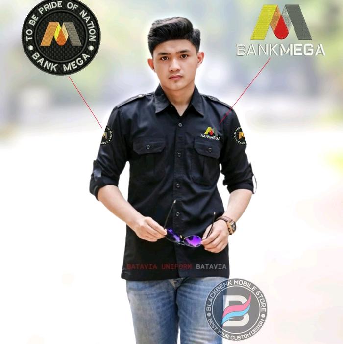 kemeja pdl bank mega seragam bank mega