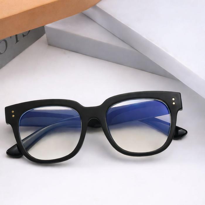 GM UNA Frame Kacamata Korea Kotak dengan Lensa Netral 0 Termasuk Case Lap dan Pembersih Lensa