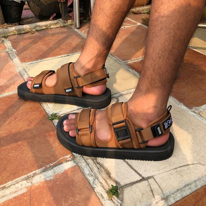 NEW Sandal Gunung Casual BoomBoom Pria Wanita  Sendal  Tali Wanita Korea Unisex 36 - 44 Karet